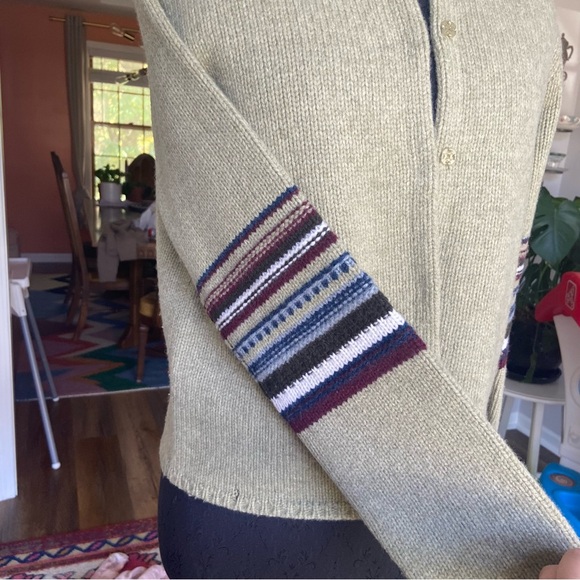Nordstrom Long Sleeve Lambswool 90s Style Fall Button Up Cardigan Women’s Small - Picture 6 of 11
